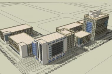 Modern High-Rise Office Building SketchUp Model-BIM WORLD