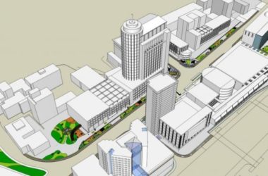 SketchUp Model of a Modern Multi-Story Commercial Complex Featuring Hotel and Office Spaces-BIM WORLD