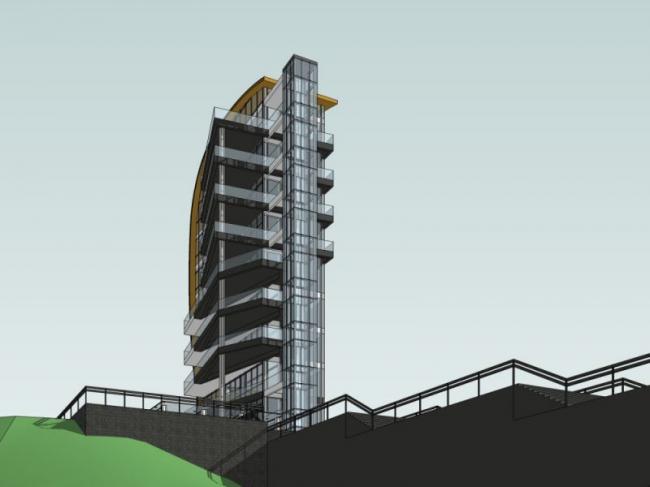 Modern High-Rise Office Building Model in SketchUp