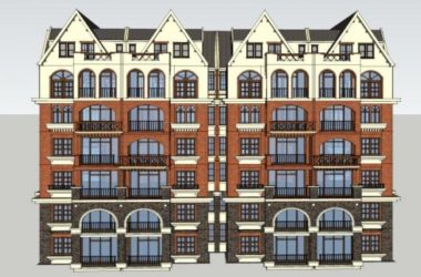 Classical Multi-Story Residential Model in SketchUp-BIM WORLD