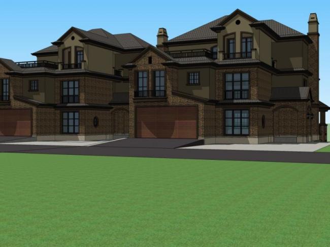 Classic Multi-Story Residential Architecture | Stacked Design in SketchUp Model