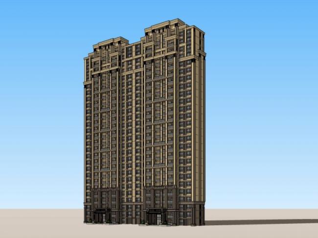 SketchUp Residential Models: High-Rise and Classical Style Buildings