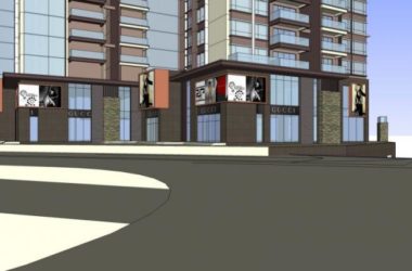 Modern High-Rise Residential Building with Ground Floor Commercial Space | SketchUp Model-BIM WORLD