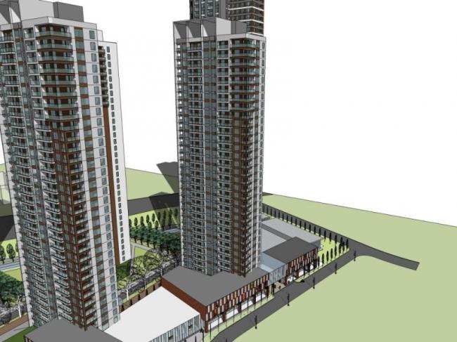 Modern High-Rise Residential Model in SketchUp