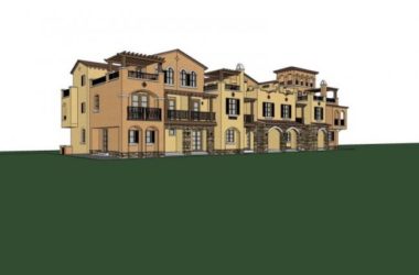European-Style Townhouse Residential Model in SketchUp-BIM WORLD
