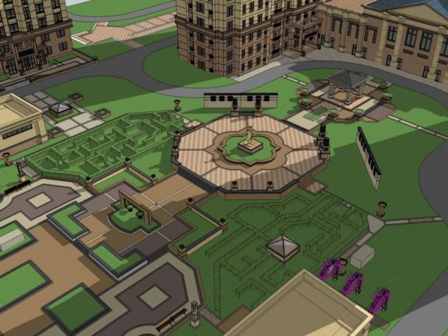 SketchUp Landscape Models: Residential, High-Rise, and Classical Styles