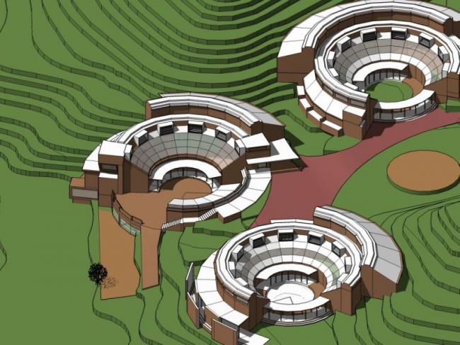Modern Mountain Club Business Model in SketchUp