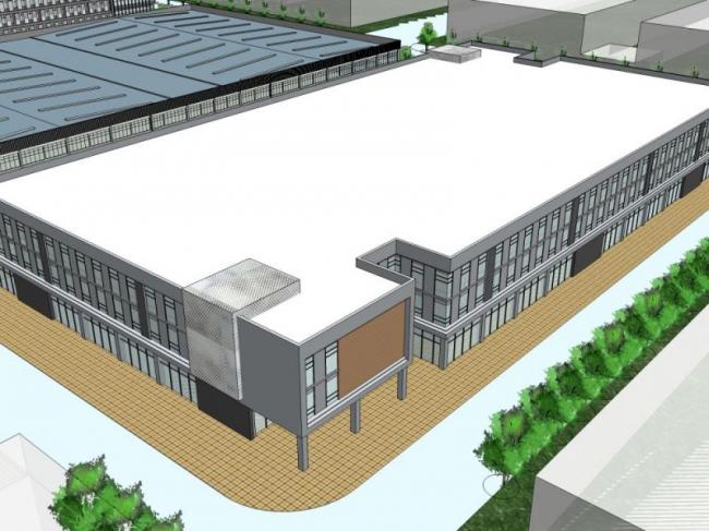Modern Multi-Story Office Building Model in SketchUp