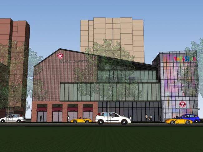 Modern High-Rise Residential Building with Ground-Floor Commercial Space in SketchUp