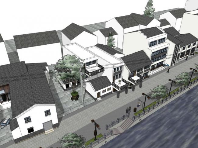 SketchUp Residential Model: Multi-Story Chinese-Style Home