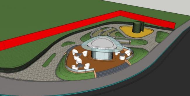 Modern Square Landscape Design in SketchUp
