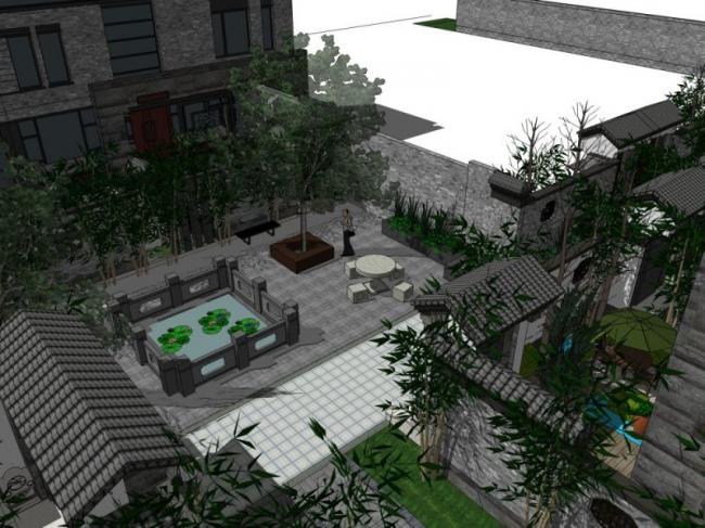 SketchUp Landscape Designs: Courtyard, Residential, and Traditional Chinese Styles