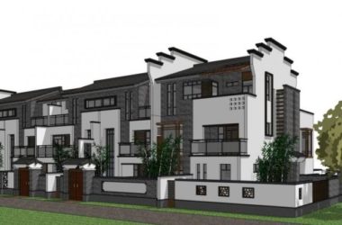 SketchUp Multi-Story Chinese-Style Residential Model-BIM WORLD