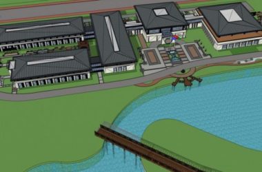 SketchUp Business Model: Modern Low-Level Clubhouse Design-BIM WORLD