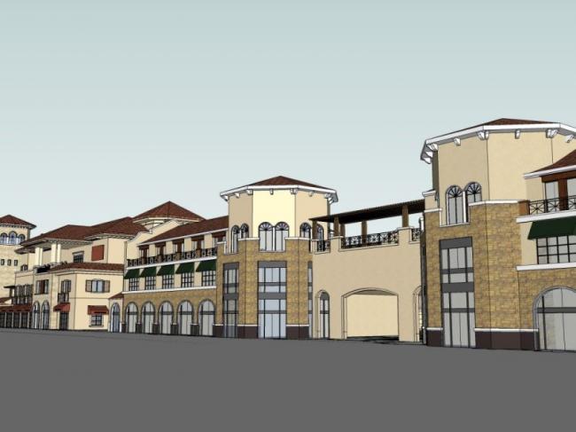 SketchUp Business Model: Modern Low-Rise Commercial Street Design