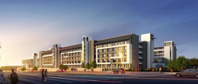 Modern Multi-Story Middle School Campus Design in Contemporary Chinese Style