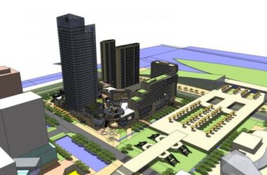 SketchUp Multi-Story Commercial Complex Featuring Residential and Office Spaces in Modern Style-BIM WORLD