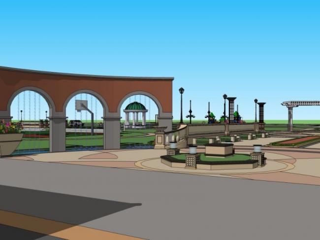 SketchUp Landscape Models: European and Classical Square Designs