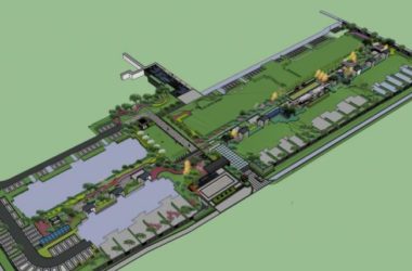 Modern Chinese-Style Square Landscape Model in SketchUp-BIM WORLD