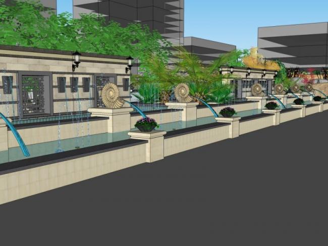 SketchUp Landscape Model: Classical Residential Garden Design