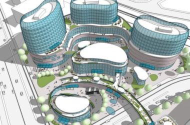 SketchUp Complex Model: Multi-Story Modern Commercial Office Building-BIM WORLD