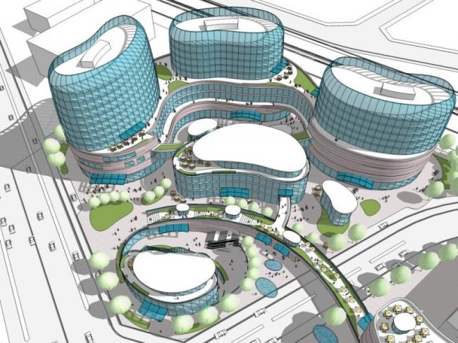 SketchUp Complex Model: Multi-Story Modern Commercial Office Building