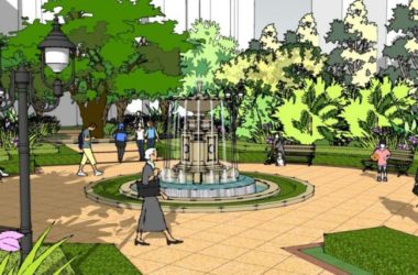 Classical Style Pool Landscape Model in SketchUp-BIM WORLD