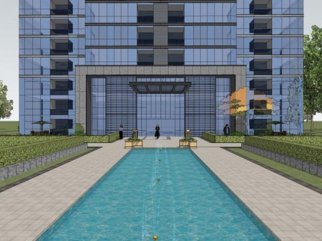Modern Super High-Rise Residential Building | SketchUp Model