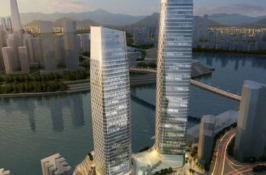 SketchUp Model of a Modern High-Rise Commercial Complex Featuring Offices and a Hotel-BIM WORLD
