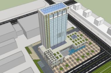Modern High-Rise Hotel Model in SketchUp-BIM WORLD