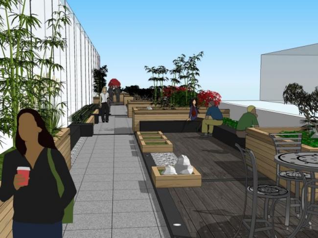 Modern Roof Garden Design: SketchUp Landscape Model Showcase