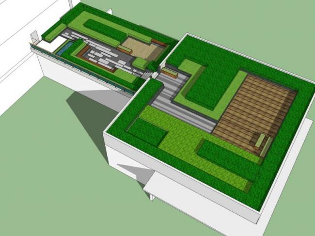 Modern Roof Garden Design in SketchUp: Landscape Modeling Guide