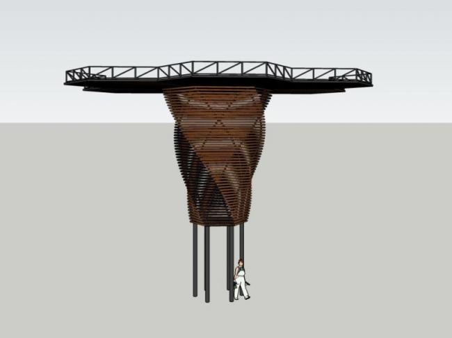 Modern Sculpture Design in SketchUp: A Contemporary Sketch Model