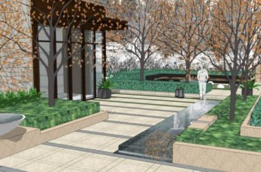 Modern Courtyard Landscape Design in SketchUp-BIM WORLD