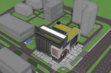 Modern Multi-Story Office Building Model in SketchUp-BIM WORLD