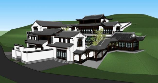 SketchUp Business Model: Designing a Multi-Story Club with Chinese Style