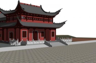 SketchUp Model of a Multi-Story Ancient Chinese Palace-BIM WORLD