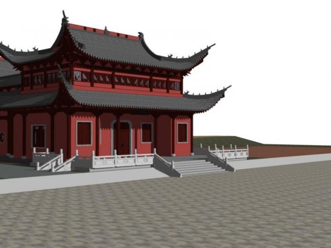 SketchUp Model of a Multi-Story Ancient Chinese Palace