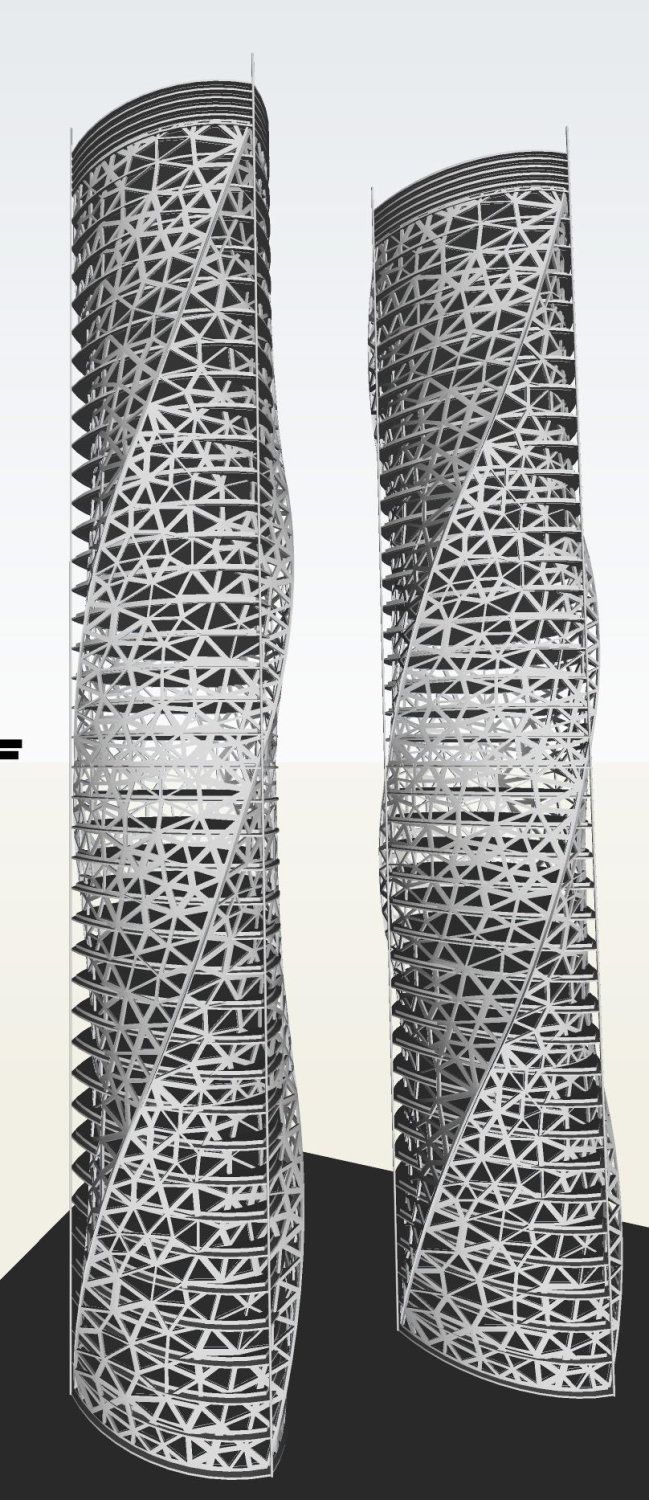 SketchUp Office Model | Modern Super High-Rise Office Tower