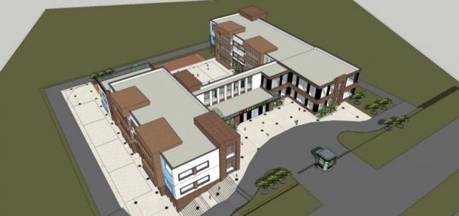 Modern Multi-Story School and Kindergarten Campus Design in SketchUp
