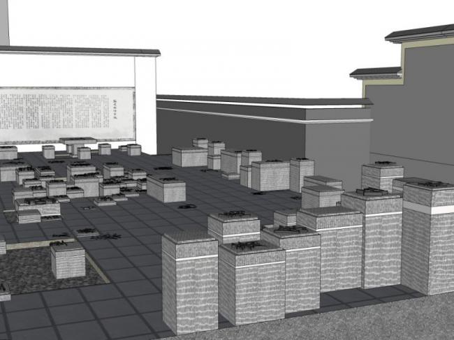 Chinese-Style Courtyard Landscape Model in SketchUp