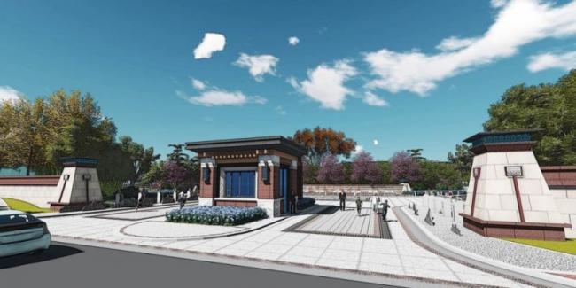 Modern Chinese-Style Hotel Landscape Design in SketchUp