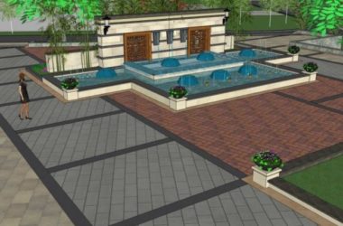 Modern Chinese-Style Residential Landscape Model in SketchUp-BIM WORLD