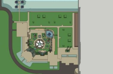 SketchUp Landscape Design: European-Inspired Classical Square Layout-BIM WORLD