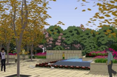 Modern Commercial Landscape Design in SketchUp-BIM WORLD