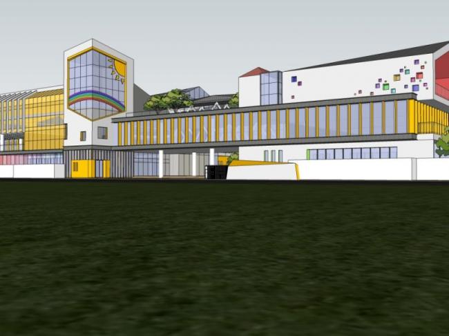 Modern Multi-Story School and Kindergarten Campus Design in SketchUp