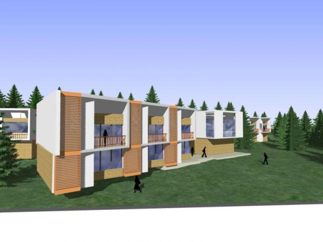 SketchUp Business Model: Modern Low-Level Clubhouse Design