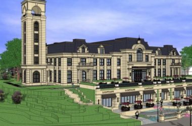 SketchUp Business Model: Multi-Story French-Style Sales Office Design-BIM WORLD
