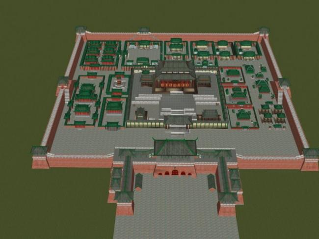 SketchUp Model of a Multi-Story Chinese Palace | Ancient Architectural Design