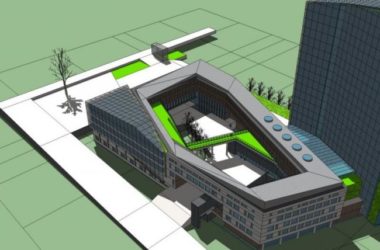 Modern High-Rise Office Building Model in SketchUp-BIM WORLD
